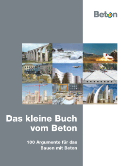 Information kompakt: â€žDas kleine Buch vom Betonâ€œ!
